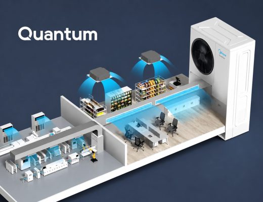 Quantum kazetové splitové jednotky 8kW - 40kW (mono až triple systémy)